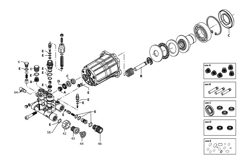 generac pressure washer pump breakdown, Generac Pressure Washer 006549 Parts